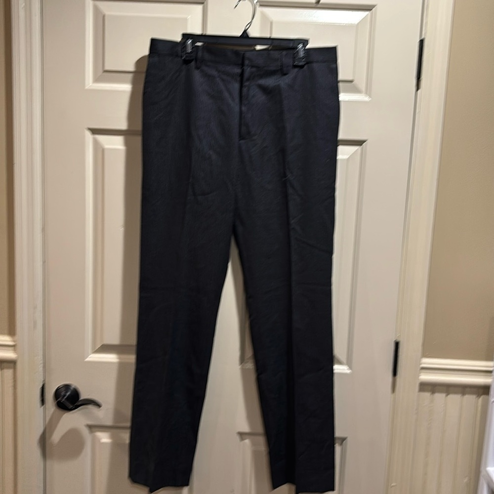 Banana Republic Dress Pants Mens Dark Gray Pinstripe  34x34